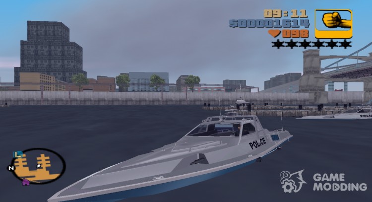 Полицейский катер HQ для GTA 3