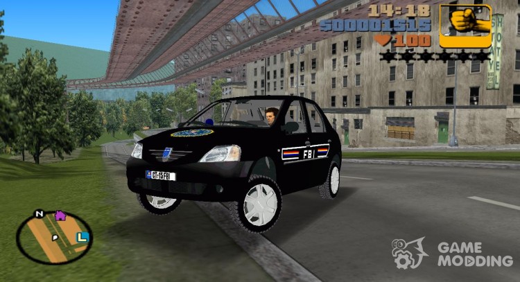 Dacia Logan FBI for GTA 3