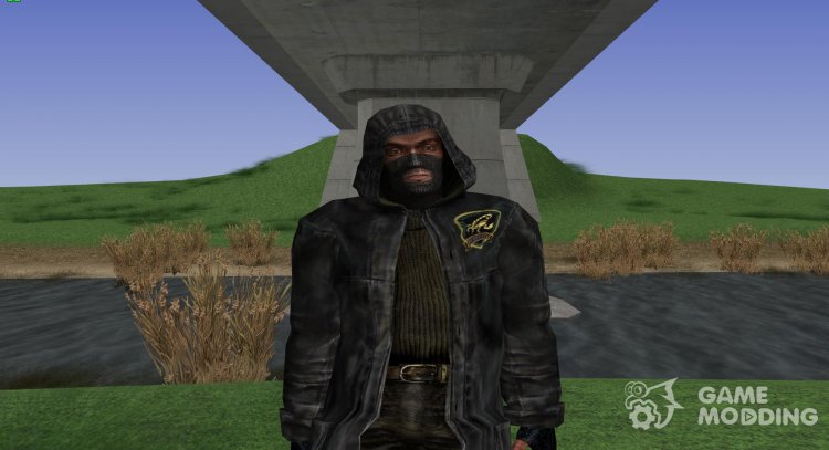 A member of the group the Renegades in the cloak of S. T. A. L. K. E. R V. 1 for GTA San Andreas