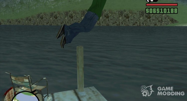 The ability to dive on the beach in Palomino Creek for GTA San Andreas