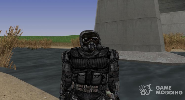A member of the group Infernal Inquisition superior suit Monolith of S. T. A. L. K. E. R V. 2 for GTA San Andreas