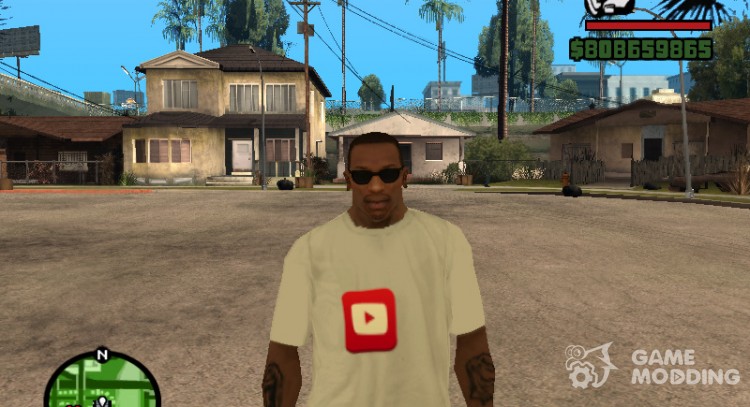 Camiseta con el logotipo definitivamente, youtube para GTA San Andreas