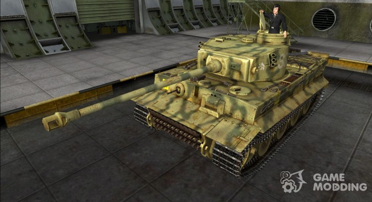 Remodelación para Pz VI Tiger con corteza. para World Of Tanks