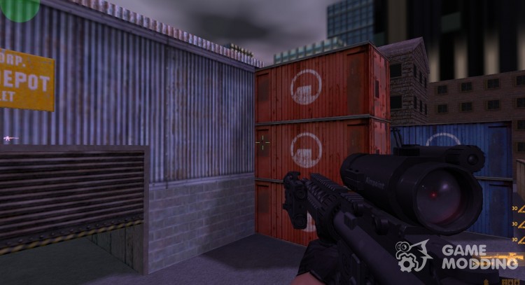 M4 Aimable on DMG anims (CoD4 Style) for Counter Strike 1.6
