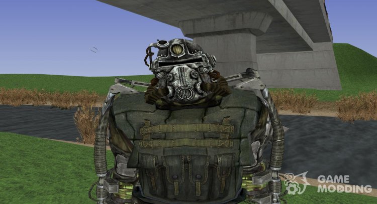 A member of the group Enclave in the superior exoskeleton with upgraded helmet of the S. T. A. L. K. E. R. V. 1 for GTA San Andreas