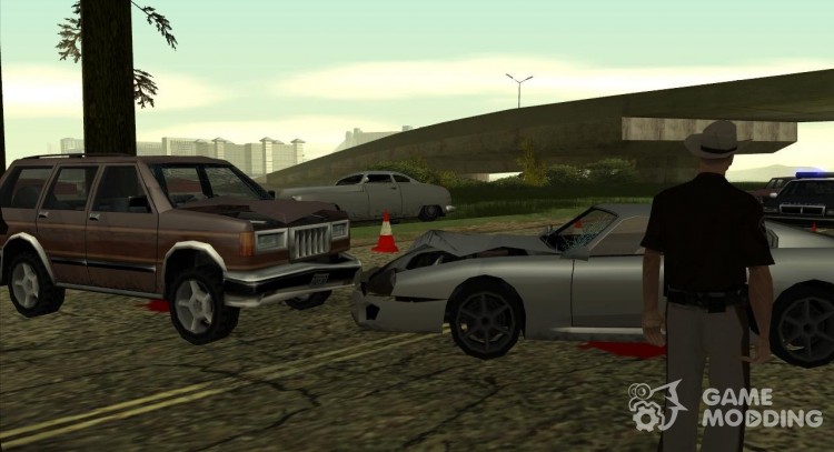 Accident on the road for GTA San Andreas