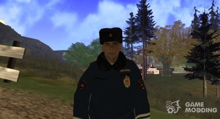 El oficial de la polica de trfico en invierno uniforme v.1 para GTA San Andreas