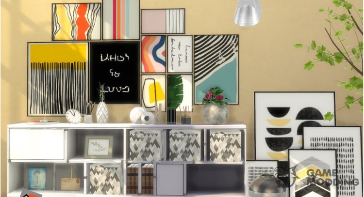 Guernsey Living Room Extra Materials for Sims 4