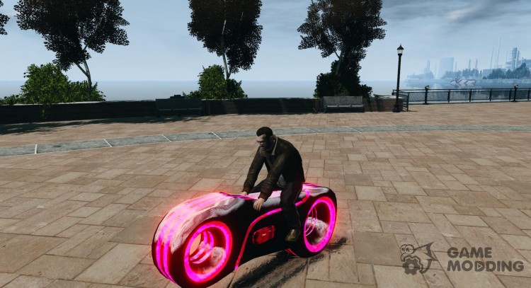 Motocicleta de trono (neón rojo) para GTA 4
