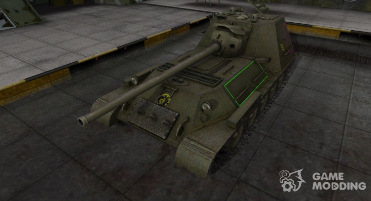Контурные зоны пробития СУ-100М1 для World Of Tanks