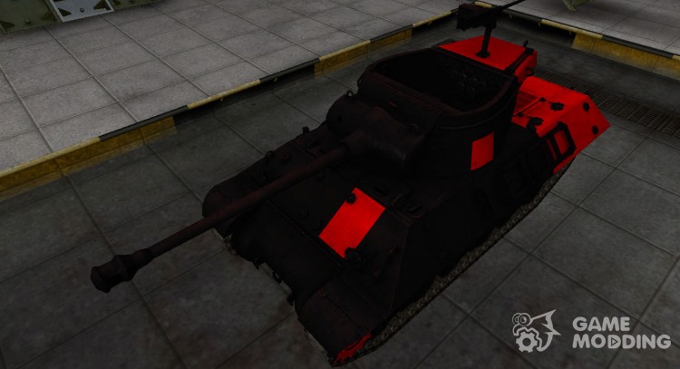 Черно-красные зоны пробития M36 Jackson для World Of Tanks