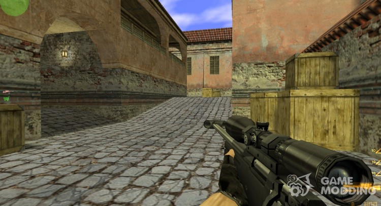 Woot АРМ (w / Голубая область & супрессор) для Counter Strike 1.6