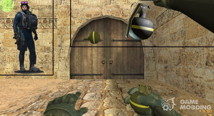 CS:GO HE Grenade Diver Collection для Counter Strike 1.6