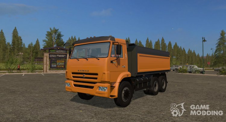 KAMAZ 65115 and trailer 93043 version 1.0 for Farming Simulator 2017