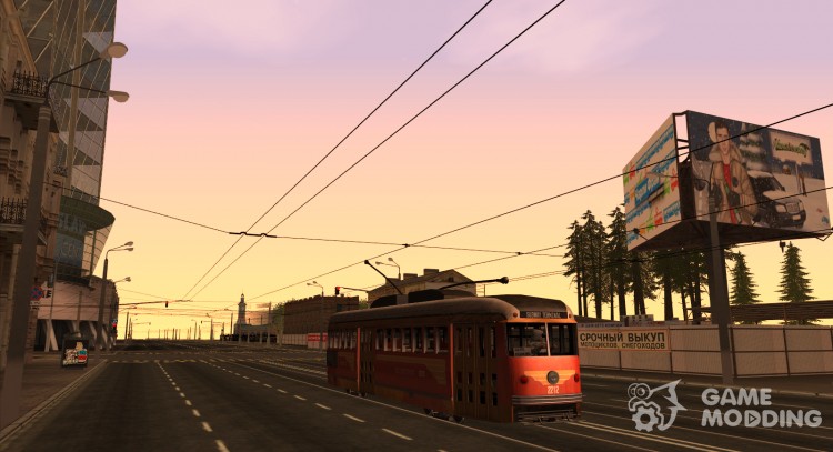A PCC tram from the game L. A. Noire