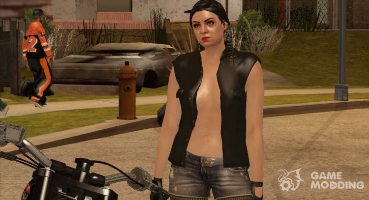 Biker Girl from GTA Online para GTA San Andreas