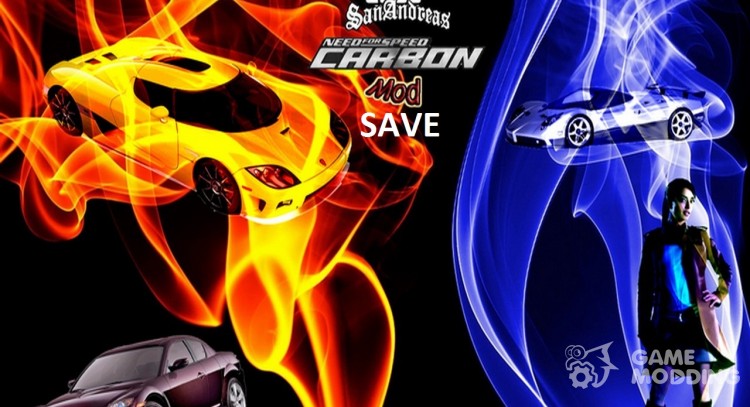 Save for GTA SA NFS Carbon Mod 2010 for GTA San Andreas