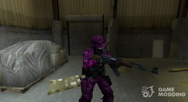 Розовый/малиновый CT городских 4.0 для Counter-Strike Source