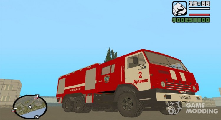 KAMAZ-53212 firetruck city Arzamas for GTA San Andreas