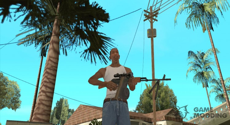 Portátil ametralladora Kalashnikov para GTA San Andreas
