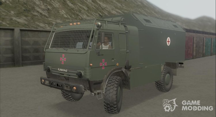 КамАЗ - 4350 АС ВСУ с защитными решётками для GTA San Andreas