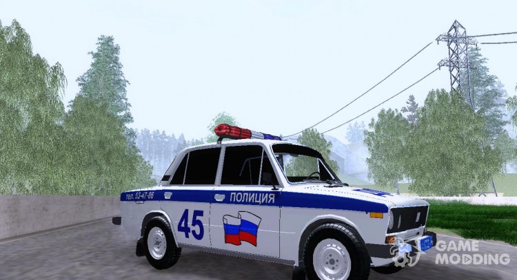 Ваз 2106 Полиция v2.0 для GTA San Andreas