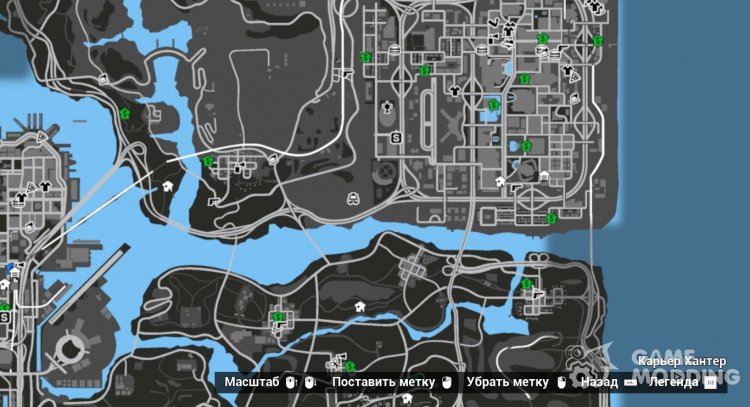 Map, radar and icons in GTA V style
