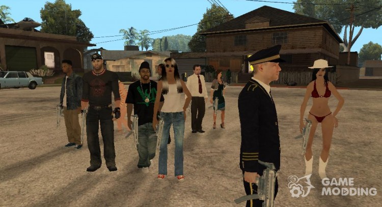 Large skins pack HD para GTA San Andreas