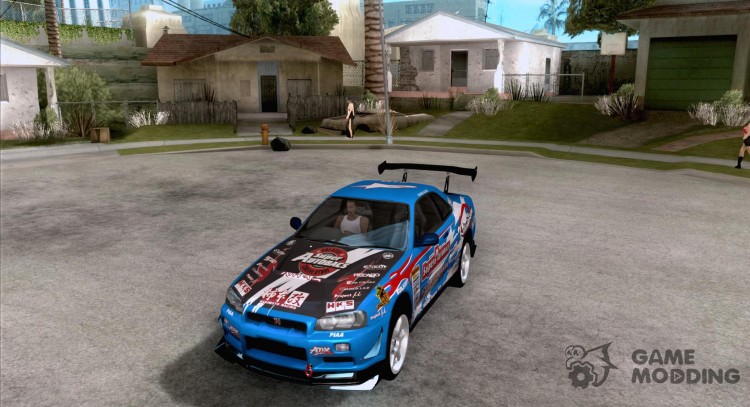 Nissan Skyline GT-R R34 Super Autobacs для GTA San Andreas