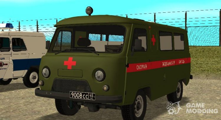 El uaz 3962 Militar de la ambulancia para GTA San Andreas