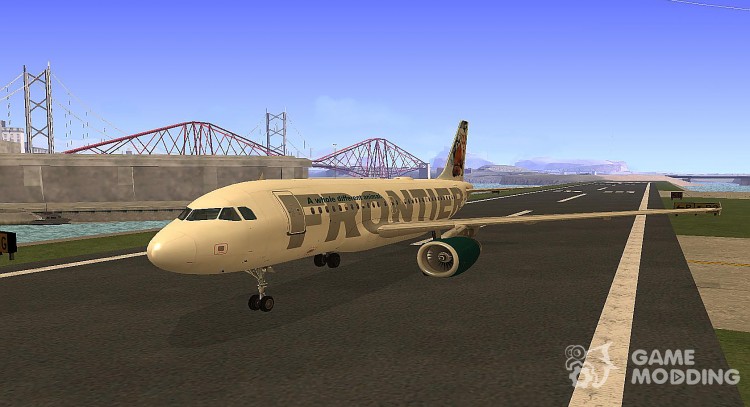 El Airbus A319 Frontier Airlines 'Zorro' para GTA San Andreas