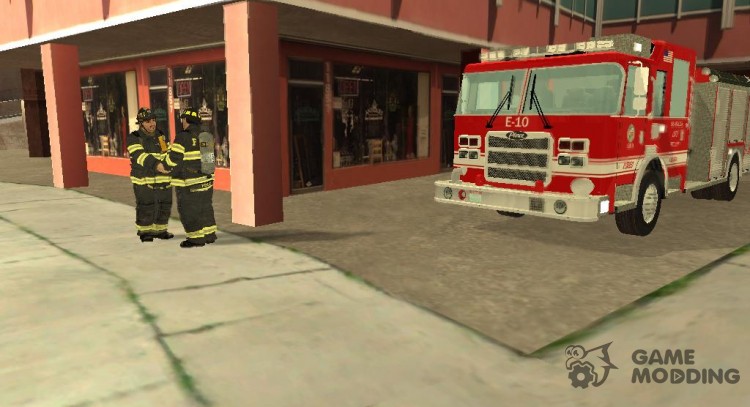 Realista de la estación de bomberos en los santos para GTA San Andreas