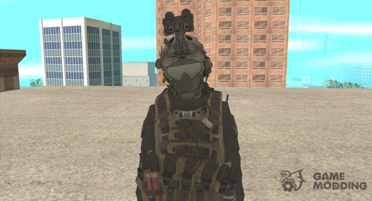 A third soldier from the skin Cod MW 2 for GTA San Andreas