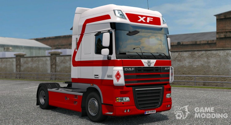 Red White для DAF XF105 для Euro Truck Simulator 2