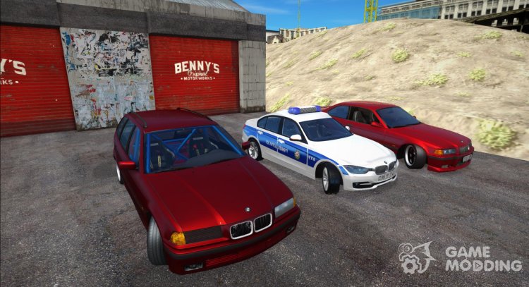 Pack of BMW 328i cars for GTA San Andreas