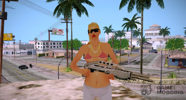 The girl from boot screens for GTA San Andreas