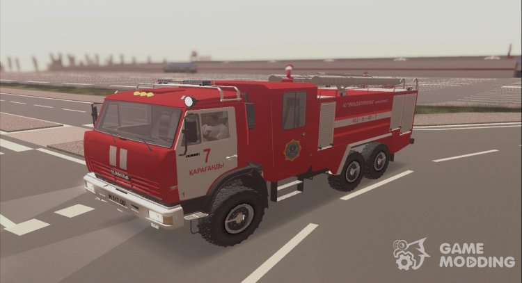 Fireman KamAZ-43118 AC-6-40-7 Republic of Kazakhstan for GTA San Andreas