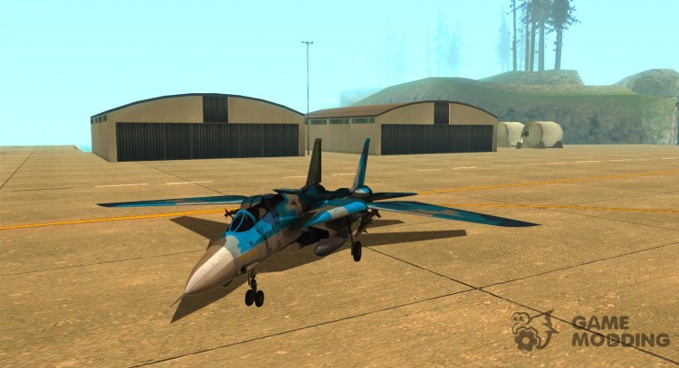F-14 Tomcat Blue Camo Skin for GTA San Andreas