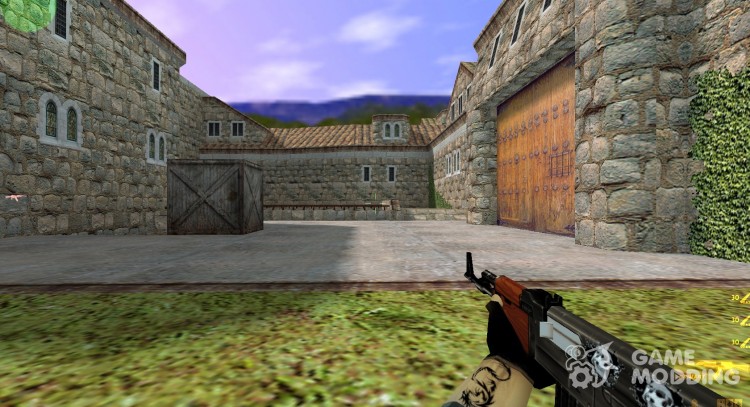 Ak 47 Skull with new Sounds for Counter Strike 1.6