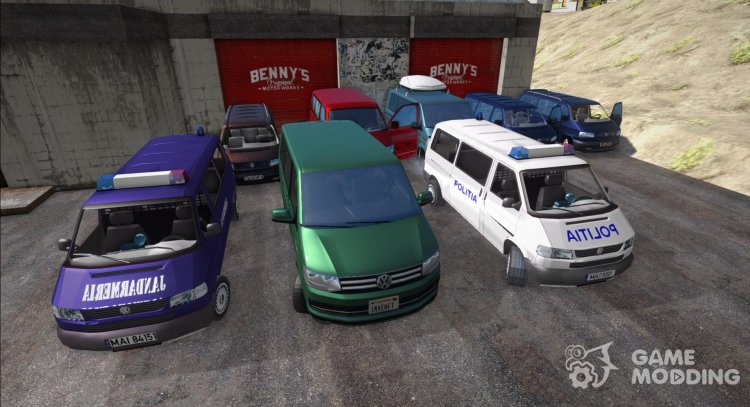 Pack of Volkswagen Caravelle cars for GTA San Andreas