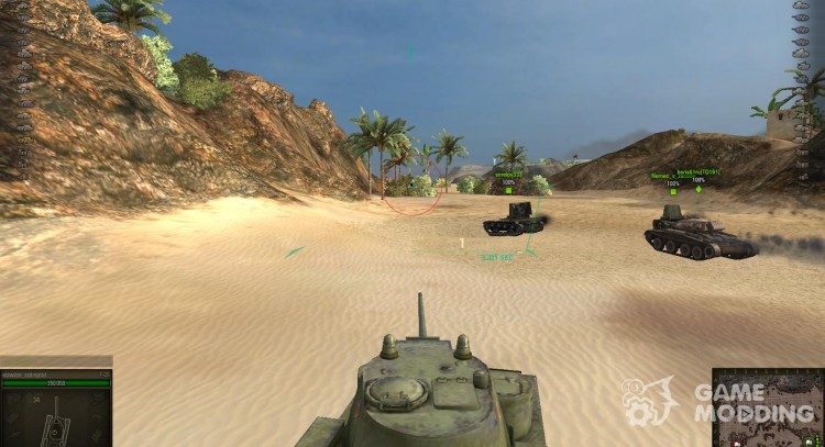 El modo arcade y Francotirador de miras para World Of Tanks