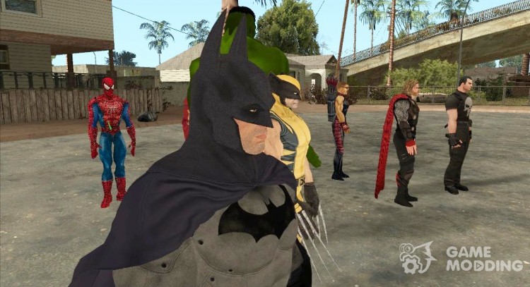 Los superhéroes de DC Comics y Marvel para GTA San Andreas