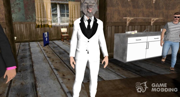Skin HD GTA V Online в маске волка v2 для GTA San Andreas