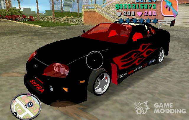 Toyota Supra Black для GTA Vice City