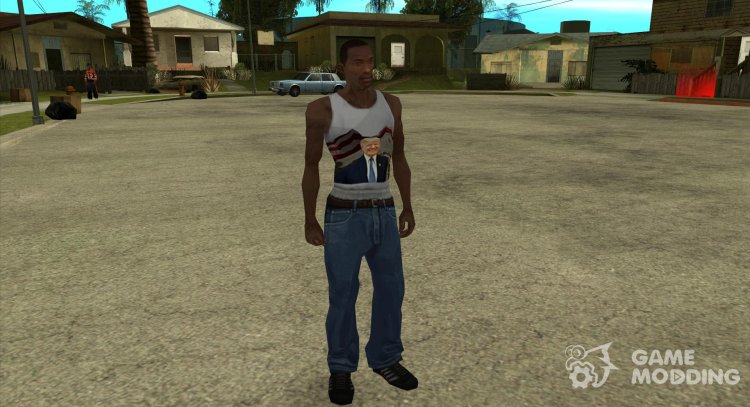 Camiseta blanca, Donald John Trump para GTA San Andreas