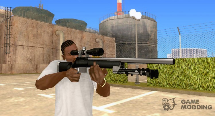 White Chrome Sniper Rifle para GTA San Andreas