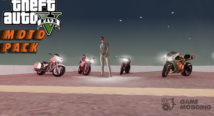 Moto pack from Grand Theft Auto V (v.1.0) для GTA San Andreas