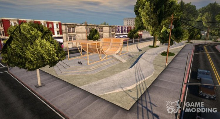 СФ небольшой скейт-парк для GTA San Andreas