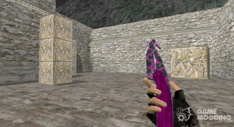 Pink DDpat Gut Knife for Counter Strike 