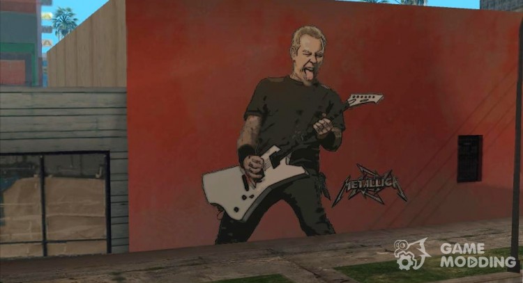 James Hetfield De Metallica Art Wall para GTA San Andreas